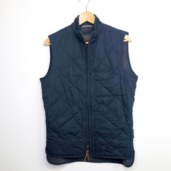 J Crew black quilted zip front vest - Picture 1 of 11